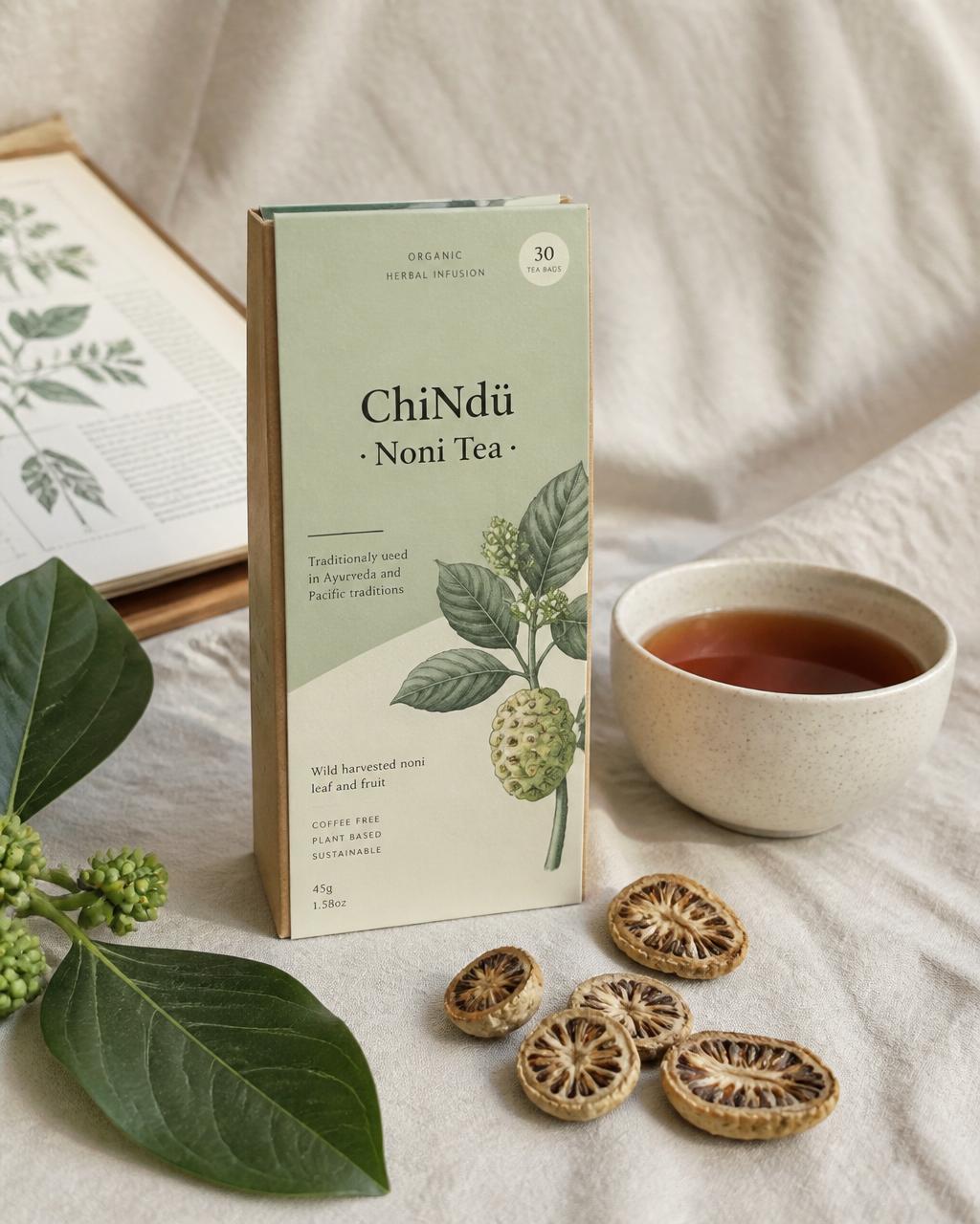 Noni Tea: The old tonic fruit, softened into a cup.